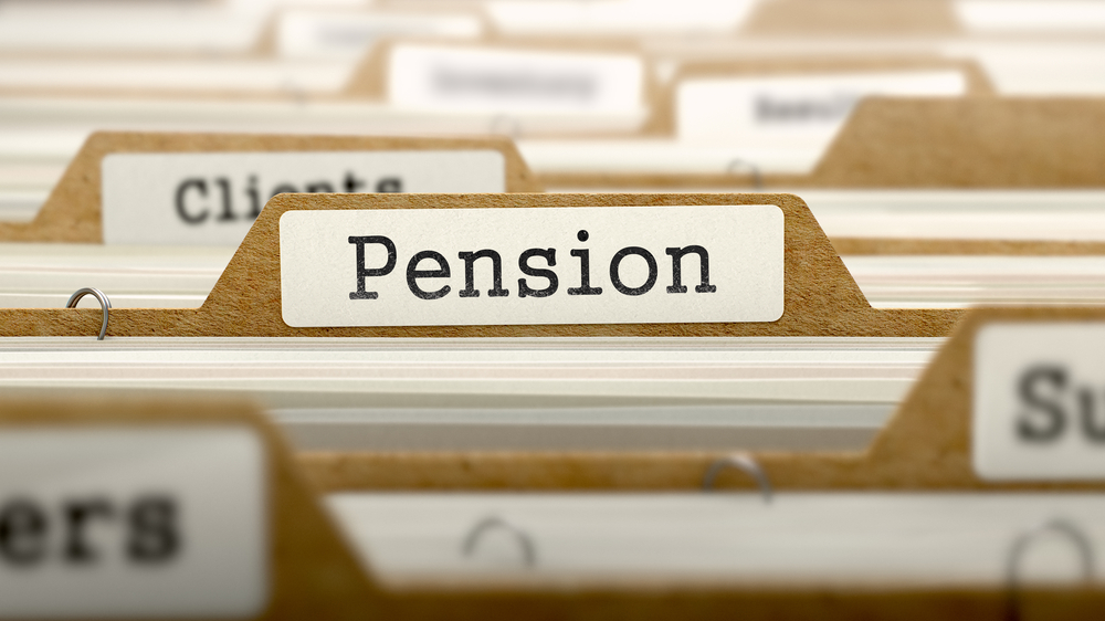 Pension Concept. Word on Folder Register of Card Index. Selective Focus.-1